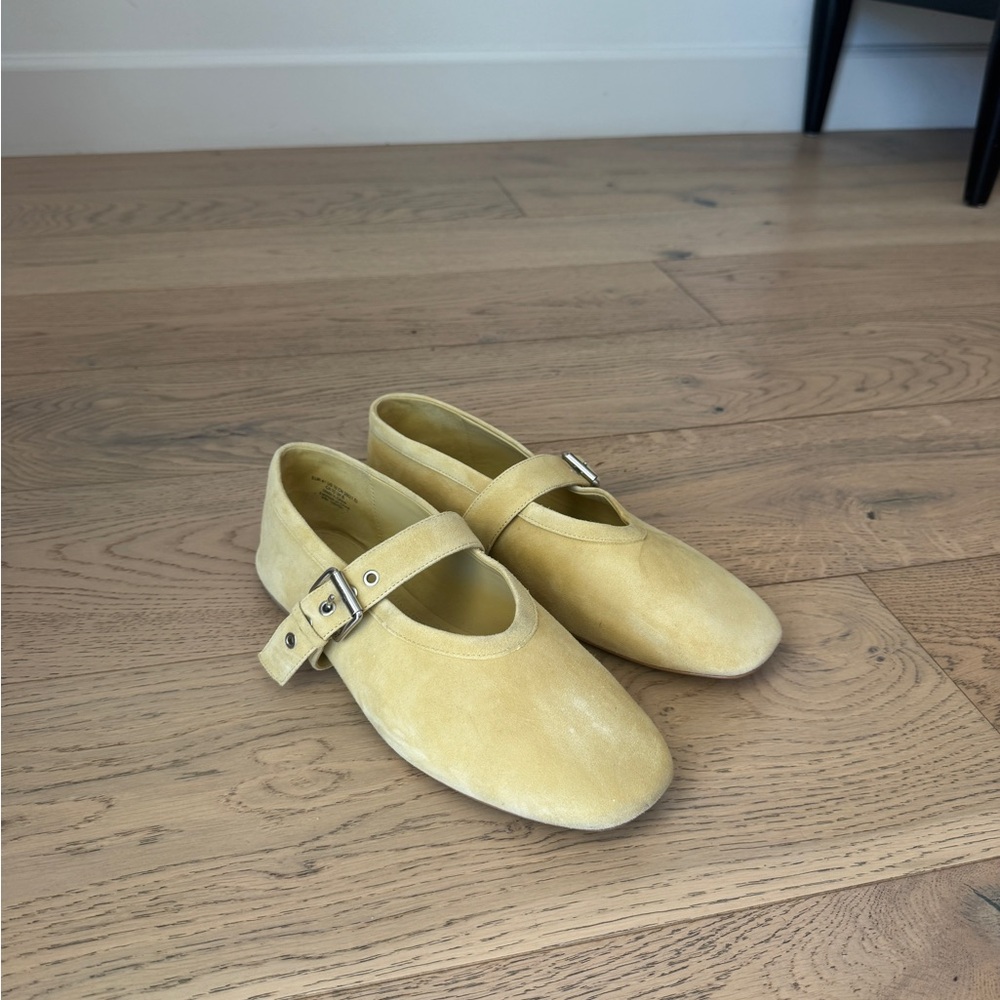 & Other Stories Yellow Mary Jane Ballet Flats